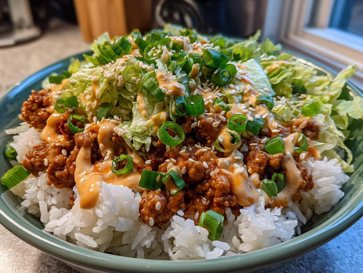 Bang Bang Ground Turkey Rice Bowls