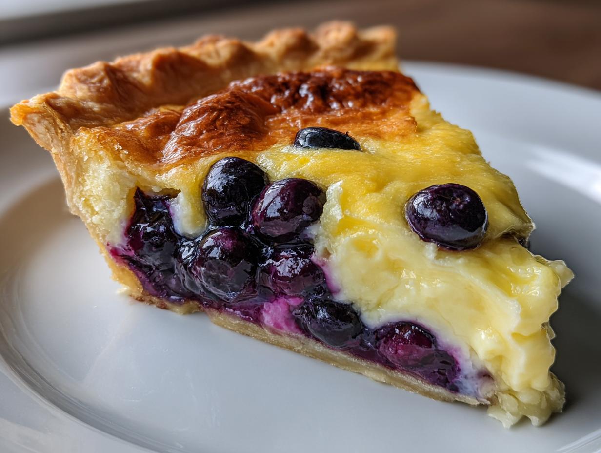 Blueberry Custard Pie
