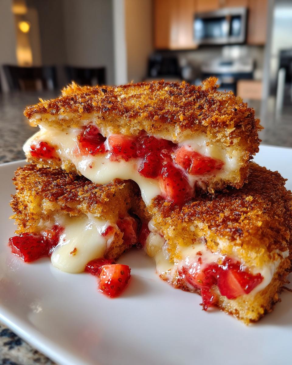 Fried Strawberry Cheesecake Sandwiches - detail 2