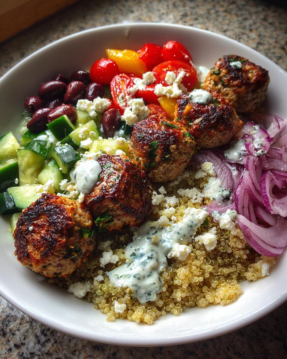 Mediterranean Bowl with Ground Turkey Meatballs - detail 2