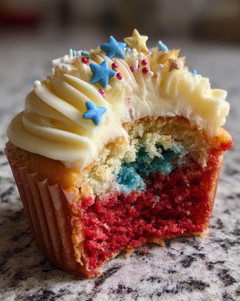 Red White & Blue Cupcakes - detail 2