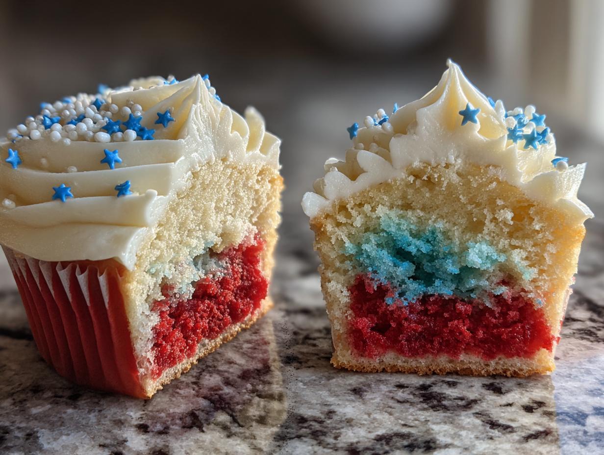 Red White & Blue Cupcakes
