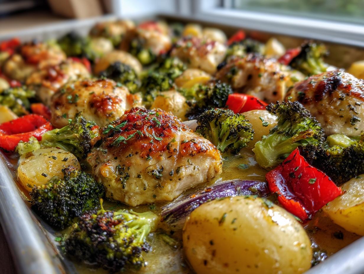 Sheet Pan Garlic Butter Chicken with Veggies