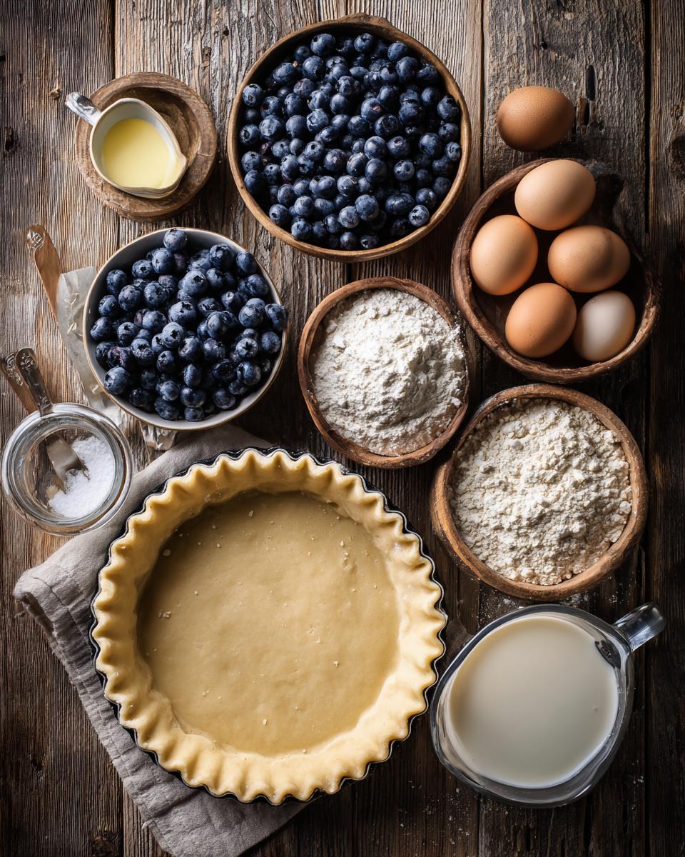 Blueberry Custard Pie - detail 1