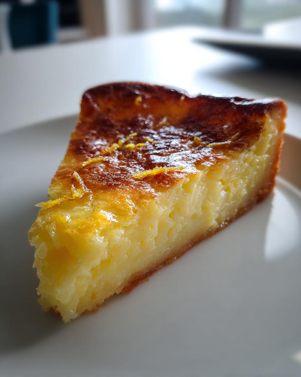 lemon impossible pie - detail 2