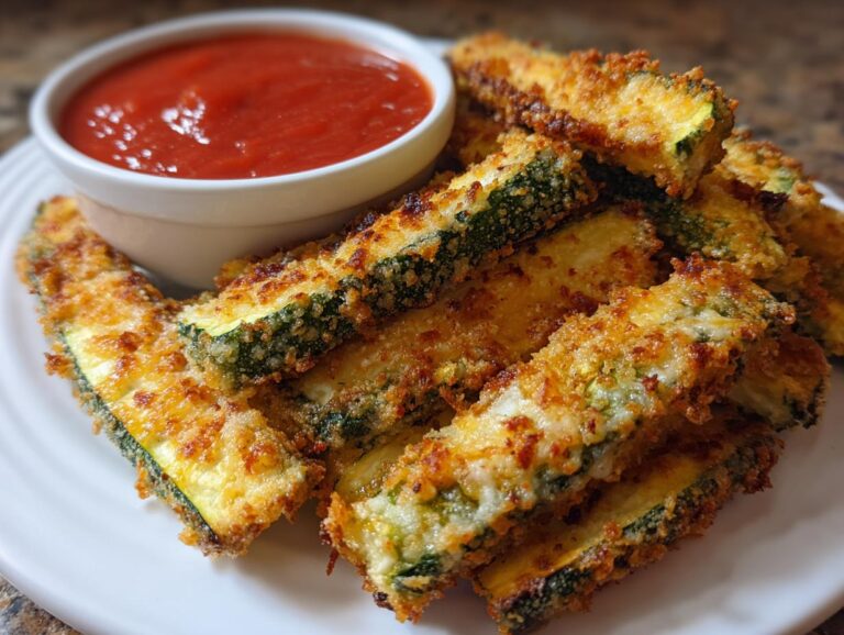 Baked Zucchini Fries No Breadcrumbs